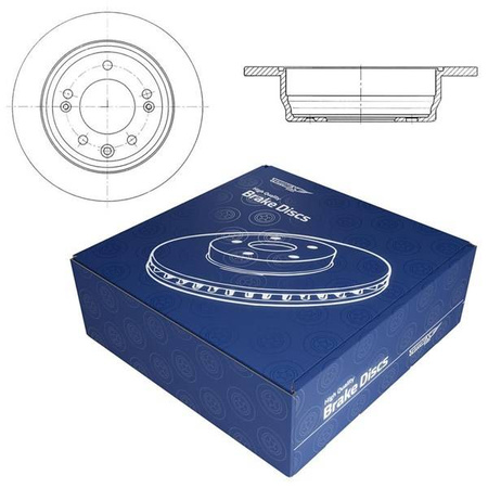 2x Tarcze hamulcowe do Hyundai ix35 I SUV (2009-2015) - pełne - 262mm - Tomex - TX 70-51 (oś tylna)