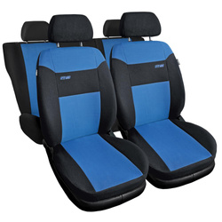 Uniwersalne pokrowce samochodowe do BMW X6 E71, E72, F16 (2008-2019) - pokrowce na fotele - Auto-Dekor - RS - niebieski