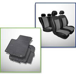 Zestaw: dywaniki gumowe + pokrowce szyte na miarę do Volkswagen Golf IV Hatchback, Kabriolet, Variant (1997-2006) - Premium