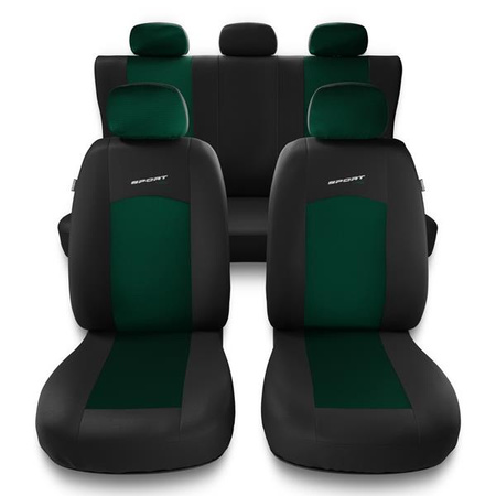 Uniwersalne pokrowce samochodowe do Mazda 6 I, II, III (2002-2019) - pokrowce na fotele - Auto-Dekor - Sport Line - zielony