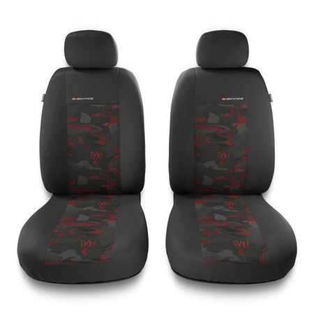 Uniwersalne pokrowce samochodowe do Hyundai i20 I, II, III (2008-....) - pokrowce na fotele - Auto-Dekor - Elegance 1+1 - czerwony