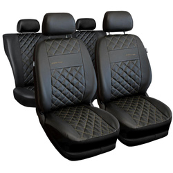 Uniwersalne pokrowce samochodowe do Mazda 5 I, II, III (2005-2015) - pokrowce na fotele - Auto-Dekor - Perfect Line - beżowy