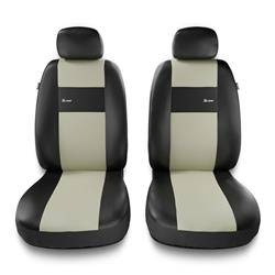 Uniwersalne pokrowce samochodowe do Audi A4 B5, B6, B7, B8, B9 (1995-2024) - pokrowce na fotele - Auto-Dekor - X-Line 1+1 - beżowy