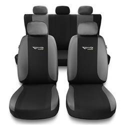 Uniwersalne pokrowce samochodowe do Ford Kuga I, II (2008-2019) - pokrowce na fotele - Auto-Dekor - Tuning - srebrny