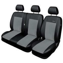 Pokrowce szyte na miarę do Ford Transit VII Van (2013-2019) - pokrowce na fotele samochodowe - Auto-Dekor - Premium - szary