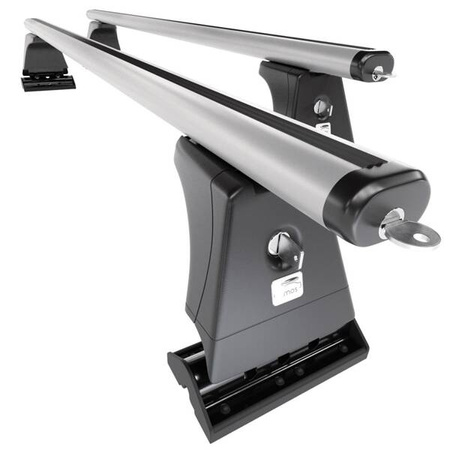 Aluminiowy bagażnik dachowy do Volkswagen Caddy III Kombi (2004-2015) - belki dachowe z uchwytem - Amos - β-103 - Aero - punkty montażowe