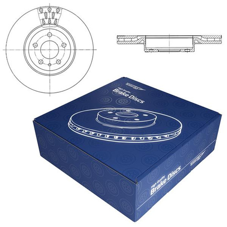 2x Tarcze hamulcowe do Alfa Romeo 147 Hatchback (2000-2010) - wentylowane - 284mm - Tomex - TX 71-39 (oś przednia)