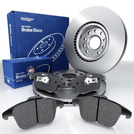 Klocki + tarcze hamulcowe do Audi Q3 I SUV (2011-2018) - Tomex - TX 15-82 + TX 71-12 (oś przednia)