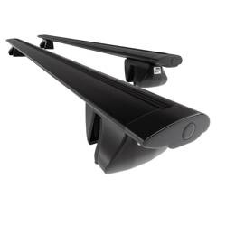 Aluminiowy bagażnik dachowy do Hyundai Tucson SUV (2018-2020) - czarne belki dachowe z uchwytem - Amos - Alfa - Dynamic - reling zintegrowany