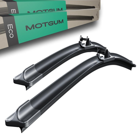 Wycieraczki samochodowe na przednią szybę do BMW Seria 1 F20, F21 Hatchback (09.2011-05.2019) - pióra wycieraczek - Motgum - pióra płaskie ECO