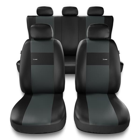 Uniwersalne pokrowce samochodowe do Daihatsu Move I, II, III, IV, V (1995-2019) - pokrowce na fotele - Auto-Dekor - X-Line - szary