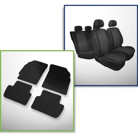 Zestaw: dywaniki filcowe + pokrowce szyte na miarę do Chevrolet Spark II Hatchback (2010-2015) – Practic
