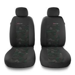 Uniwersalne pokrowce samochodowe do Audi A4 B5, B6, B7, B8, B9 (1995-2024) - pokrowce na fotele - Auto-Dekor - Elegance 1+1 - zielony