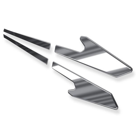 Stalowe listwy boczne do Ford Mondeo IV Hatchback (5 drzwi) - (2007-2013) - Croni - Y - srebrny (połysk)
