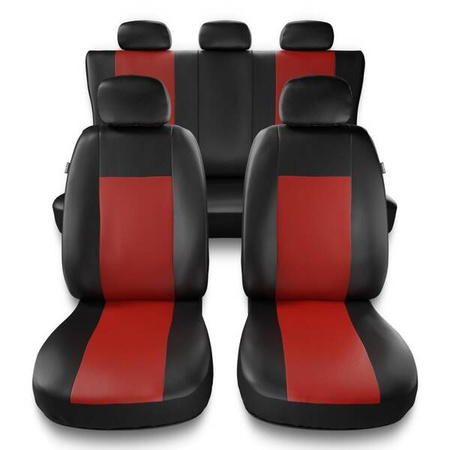 Uniwersalne pokrowce samochodowe do Citroen C5 Aircross (2018-....) - pokrowce na fotele - Auto-Dekor - Comfort - czerwony