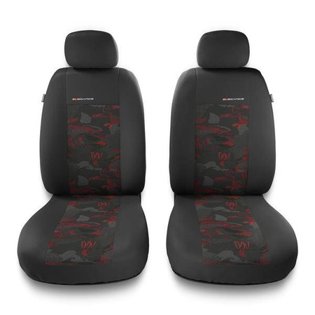 Uniwersalne pokrowce samochodowe do Alfa Romeo 156 I, II (1997-2007) - pokrowce na fotele - Auto-Dekor - Elegance 1+1 - czerwony