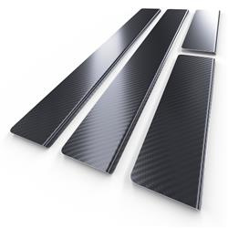 Stalowe nakładki na progi do BMW Seria 3 G20 M Pakiet Limuzyna (4 drzwi) - (2018-....) - Croni - Standard - czarny (folia carbon)