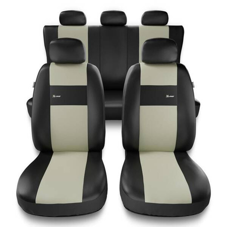 Uniwersalne pokrowce samochodowe do Renault Talisman (2015-2023) - pokrowce na fotele - Auto-Dekor - X-Line - beżowy