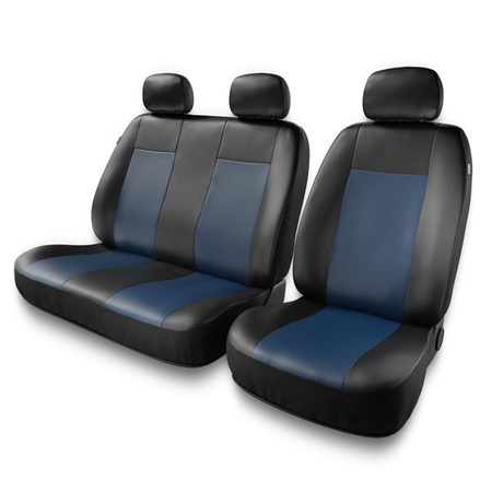 Uniwersalne pokrowce samochodowe do Volkswagen Crafter I, II (2006-2019) - pokrowce na fotele - Auto-Dekor - Comfort 2+1 - niebieski