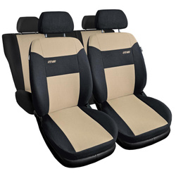 Uniwersalne pokrowce samochodowe do Honda Accord V, VI, VII, VIII (1993-2016) - pokrowce na fotele - Auto-Dekor - RS - beżowy