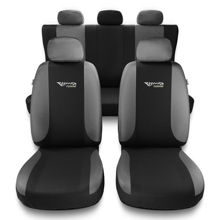 Uniwersalne pokrowce samochodowe do Ford Kuga I, II (2008-2019) - pokrowce na fotele - Auto-Dekor - Tuning - srebrny