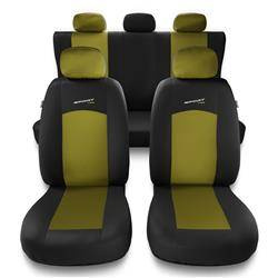 Uniwersalne pokrowce samochodowe do Ford Kuga I, II (2008-2019) - pokrowce na fotele - Auto-Dekor - Sport Line - żółty