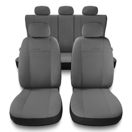 Uniwersalne pokrowce samochodowe do Ford Focus I, II, III, IV (1998-2019) - pokrowce na fotele - Auto-Dekor - Prestige - szary