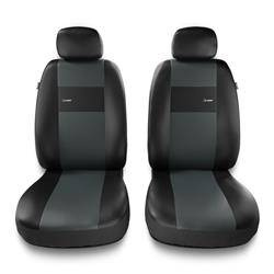 Uniwersalne pokrowce samochodowe do Alfa Romeo 159 (2005-2011) - pokrowce na fotele - Auto-Dekor - X-Line 1+1 - szary