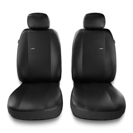 Uniwersalne pokrowce samochodowe do Fiat Doblo I, II, III, IV (2000-2019) - pokrowce na fotele - Auto-Dekor - X-Line 1+1 - czarny
