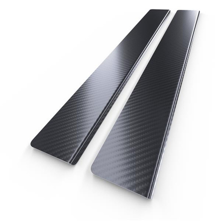 Stalowe nakładki na progi do Audi A3 8L Hatchback (3 drzwi) - (1996-2003) - Croni - Standard - czarny (folia carbon)