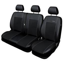 Pokrowce szyte na miarę do Iveco Daily VI Bus (2014-....) bez stolika w oparciu - pokrowce na fotele samochodowe - Auto-Dekor - Premium - czarny