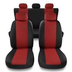 Uniwersalne pokrowce samochodowe do BMW Seria 2 F22, F45 (2013-2019) - pokrowce na fotele - Auto-Dekor - XR - czerwony