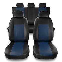 Uniwersalne pokrowce samochodowe do BMW Seria 5 E34, E39, E60, E61, F10, G30, G31 (1988-2019) - pokrowce na fotele - Auto-Dekor - Comfort - niebieski