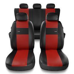Uniwersalne pokrowce samochodowe do BMW X5 E53, E70, F15, G05 (2000-2019) - pokrowce na fotele - Auto-Dekor - X-Line - czerwony