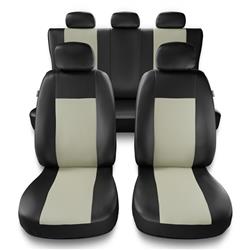 Uniwersalne pokrowce samochodowe do BMW X6 E71, E72, F16 (2008-2019) - pokrowce na fotele - Auto-Dekor - Comfort - beżowy