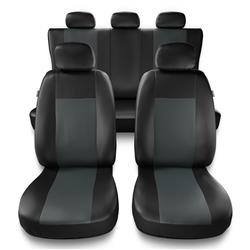 Uniwersalne pokrowce samochodowe do Dacia Sandero I, II (2008-2019) - pokrowce na fotele - Auto-Dekor - Comfort - szary