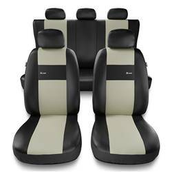 Uniwersalne pokrowce samochodowe do Hyundai Accent I, II, III (1994-2011) - pokrowce na fotele - Auto-Dekor - X-Line - beżowy