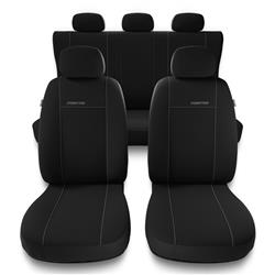 Uniwersalne pokrowce samochodowe do Mazda 323 III, IV, V, VI (1985-2003) - pokrowce na fotele - Auto-Dekor - Prestige - czarny