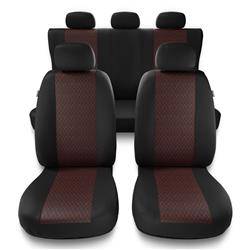 Uniwersalne pokrowce samochodowe do Seat Ibiza I, II, III, IV, V (1984-2019) - pokrowce na fotele - Auto-Dekor - Profi - czerwony