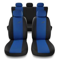 Uniwersalne pokrowce samochodowe do Seat Ibiza I, II, III, IV, V (1984-2019) - pokrowce na fotele - Auto-Dekor - XR - niebieski