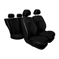 Pokrowce szyte na miarę do Mazda 3 III Hatchback, Sedan (2013-2018) - pokrowce na fotele samochodowe - Auto-Dekor - Premium - czarny
