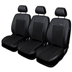 Pokrowce szyte na miarę do Peugeot Partner III Van (2018-....) tylko przednie fotele - pokrowce na fotele samochodowe - Auto-Dekor - Premium - czarny