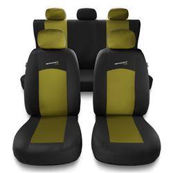 Uniwersalne pokrowce samochodowe do BMW Seria 2 F22, F45 (2013-2019) - pokrowce na fotele - Auto-Dekor - Sport Line - żółty