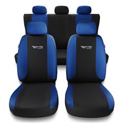 Uniwersalne pokrowce samochodowe do BMW Seria 2 F22, F45 (2013-2019) - pokrowce na fotele - Auto-Dekor - Tuning - niebieski