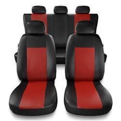 Uniwersalne pokrowce samochodowe do BMW Seria 5 E34, E39, E60, E61, F10, G30, G31 (1988-2019) - pokrowce na fotele - Auto-Dekor - Comfort - czerwony