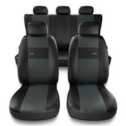 Uniwersalne pokrowce samochodowe do Chevrolet Trax (2013-2019) - pokrowce na fotele - Auto-Dekor - X-Line - szary