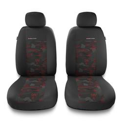 Uniwersalne pokrowce samochodowe do Citroen C3 I, II, III (2002-2019) - pokrowce na fotele - Auto-Dekor - Elegance 1+1 - czerwony