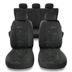 Uniwersalne pokrowce samochodowe do Daihatsu Move I, II, III, IV, V (1995-2019) - pokrowce na fotele - Auto-Dekor - Elegance - zielony