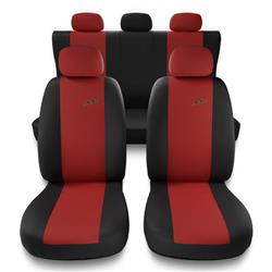 Uniwersalne pokrowce samochodowe do Fiat Punto Grande, Evo, 2012 (2005-2018) - pokrowce na fotele - Auto-Dekor - XR - czerwony