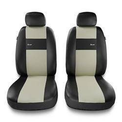 Uniwersalne pokrowce samochodowe do Hyundai Accent I, II, III (1994-2011) - pokrowce na fotele - Auto-Dekor - X-Line 1+1 - beżowy